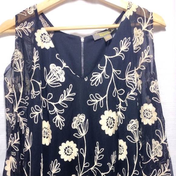 Melonie T Embroidered Floral Cold-Shoulder Sheer Mini Dress - Picture 5 of 16